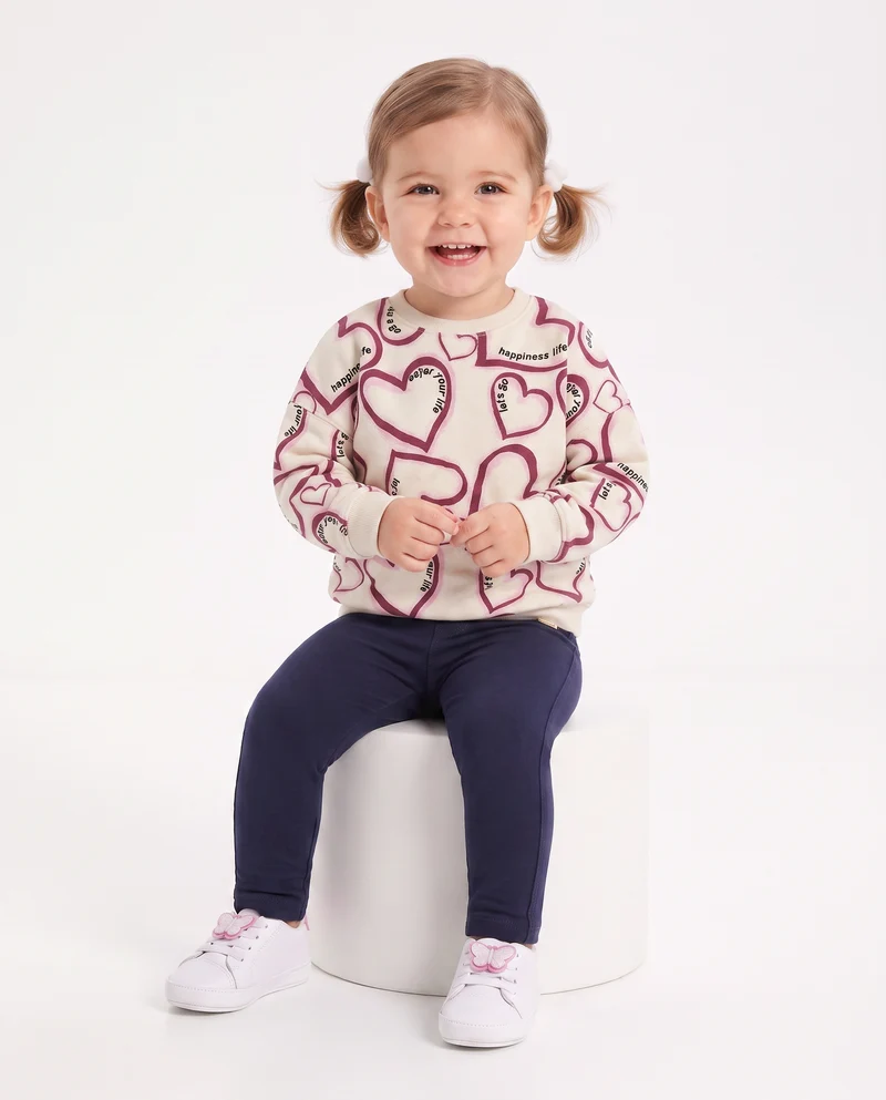 Leggings in felpa elastica con tasche - Blu