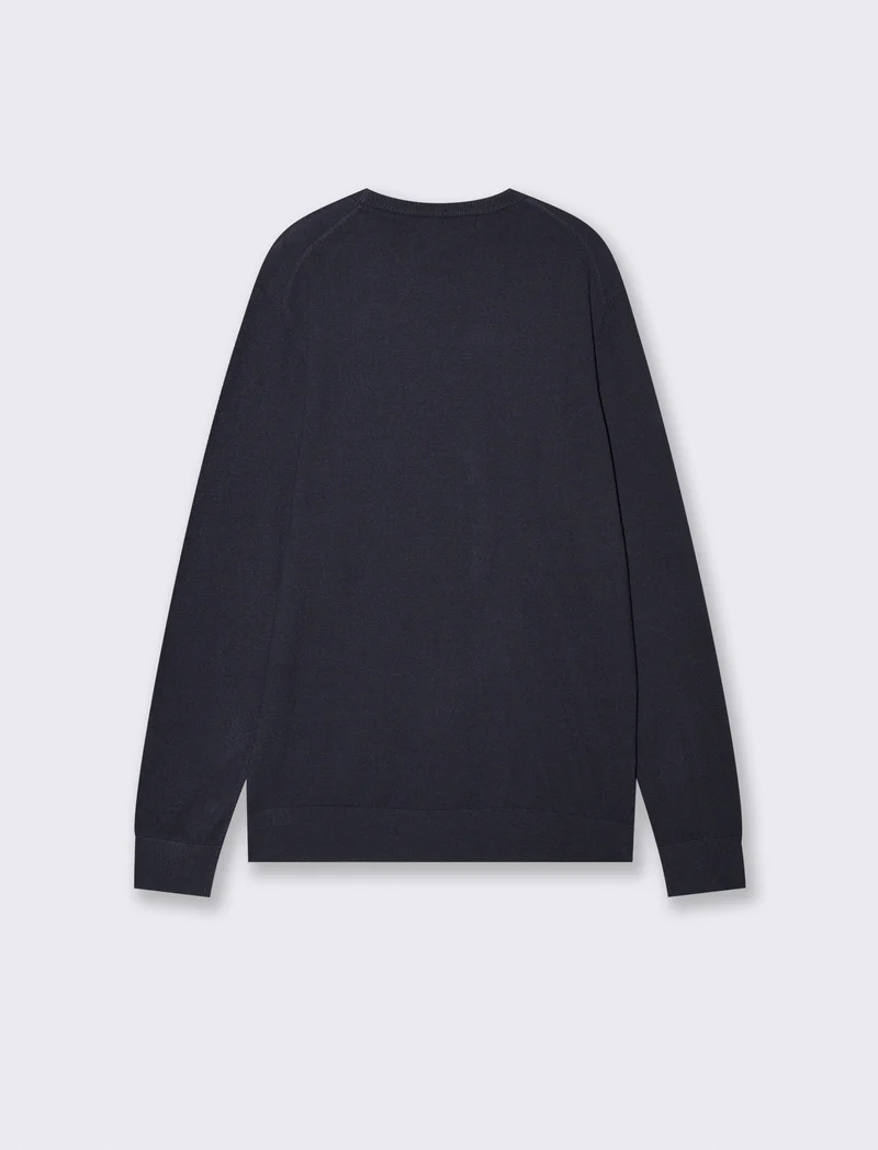 Maglia Basic Soft Touch Girocollo Regular Fit - Blu
