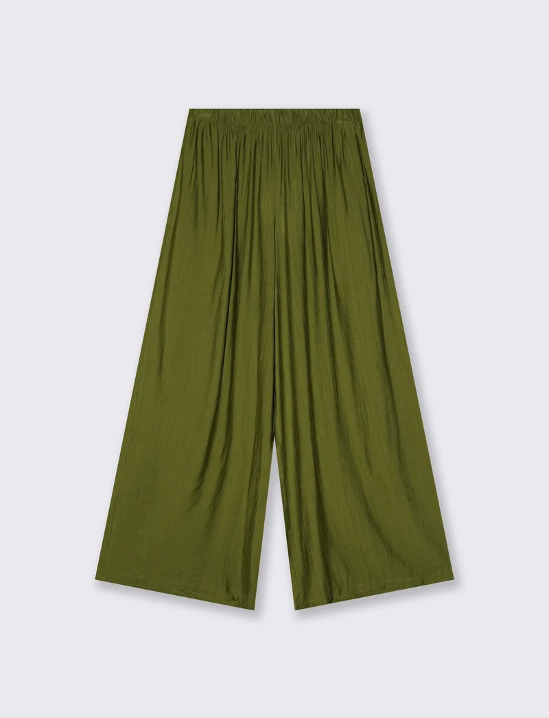 Pantaloni Elasticizzati con Vestibilità Morbida - Verde