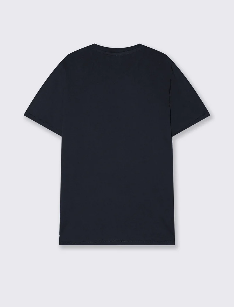 T-shirt Basic Cotone Premium Regular Fit - Blu
