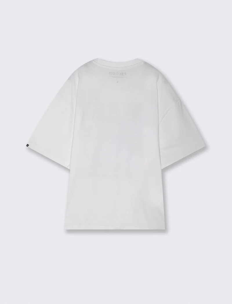 T-shirt Pink Floyd girocollo boxy fit - Bianco