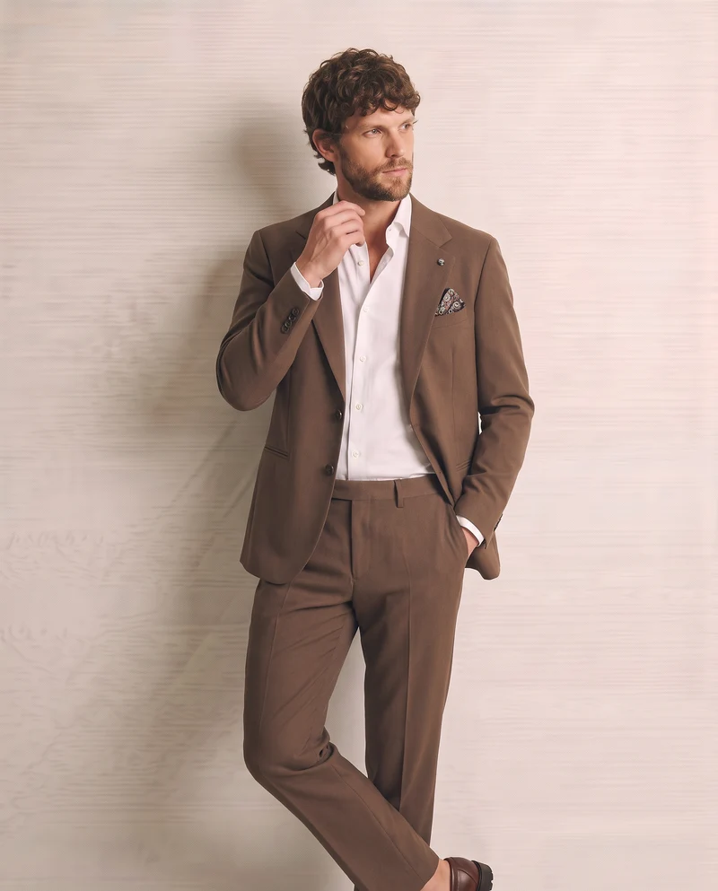 Blazer Formal Fit con Colletto a Revers - Grigio tortora