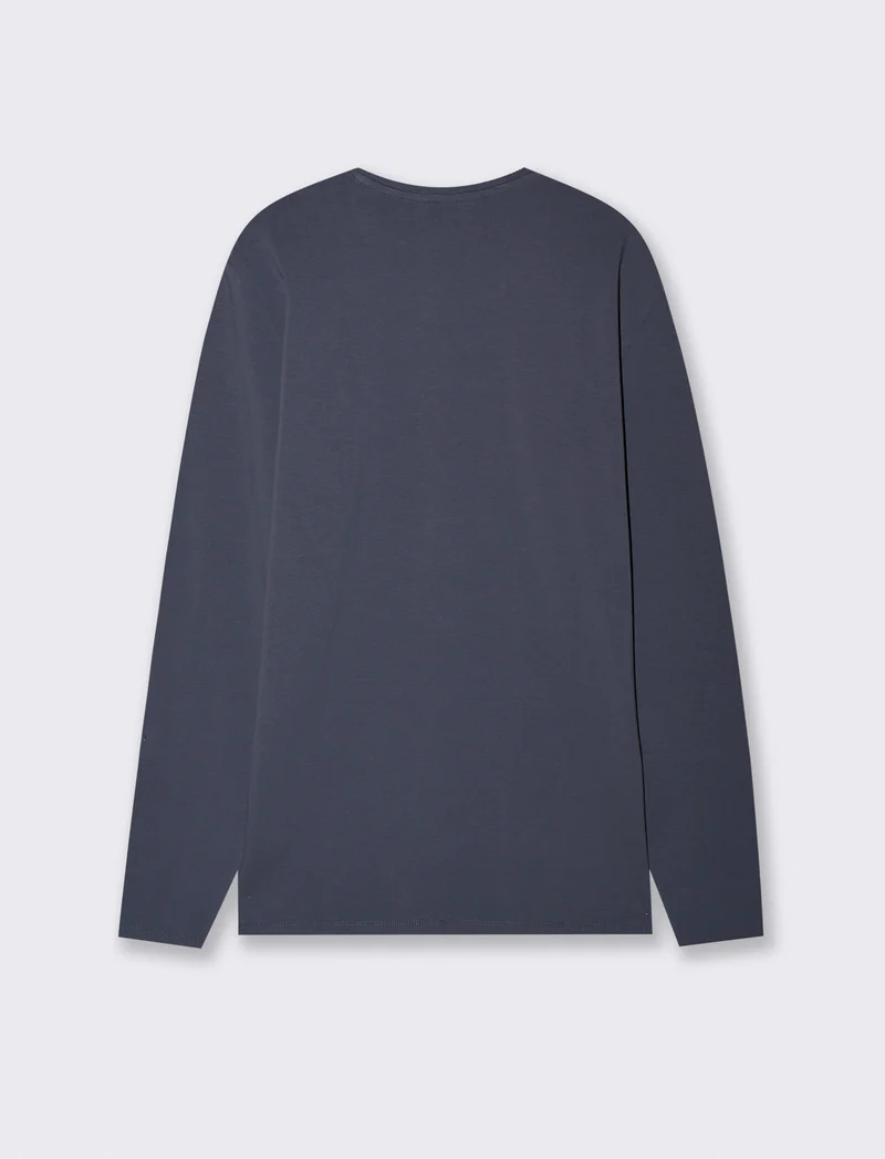 T-shirt slim fit maniche lunghe girocollo - Avion