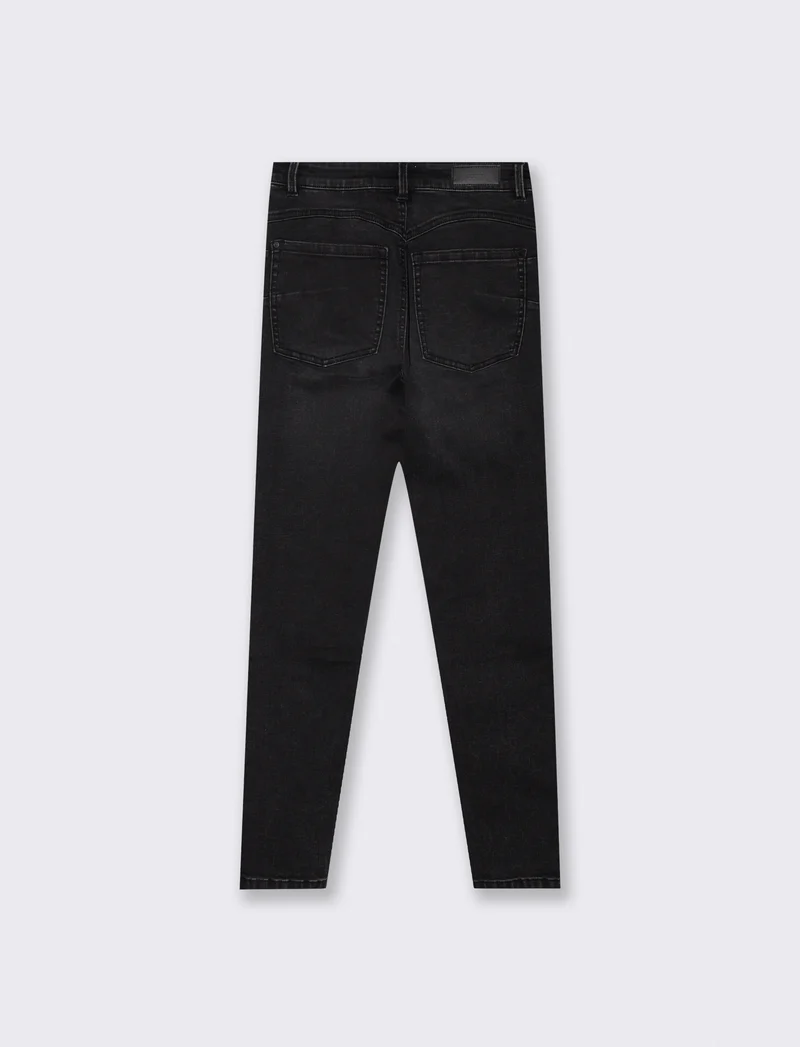 Jeans super skinny a vita molto alta - Nero