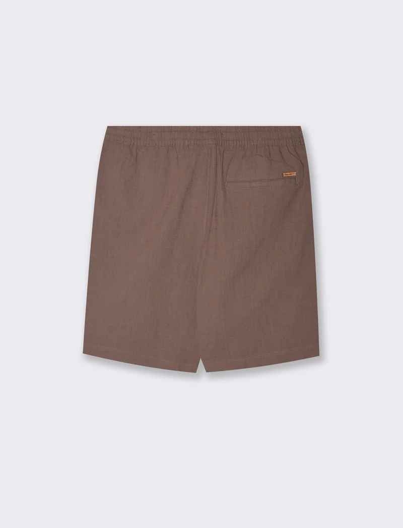Bermuda Jacquard con Vita Jogger Relaxed - Grigio fango