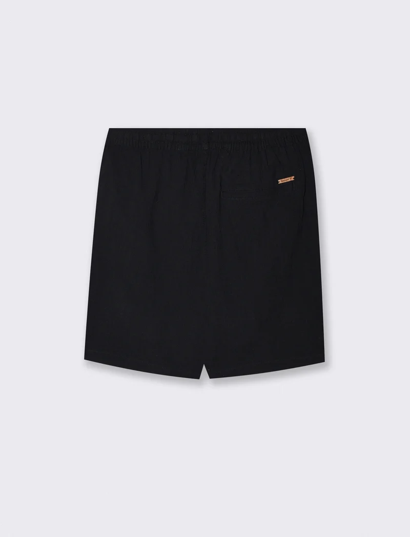 Bermuda Jacquard con Vita Jogger Relaxed - Nero