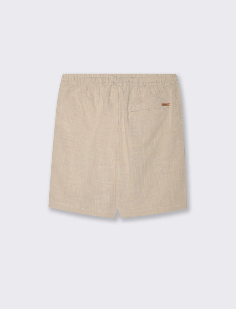 Bermuda Jacquard con Vita Jogger Relaxed - Beige ecru