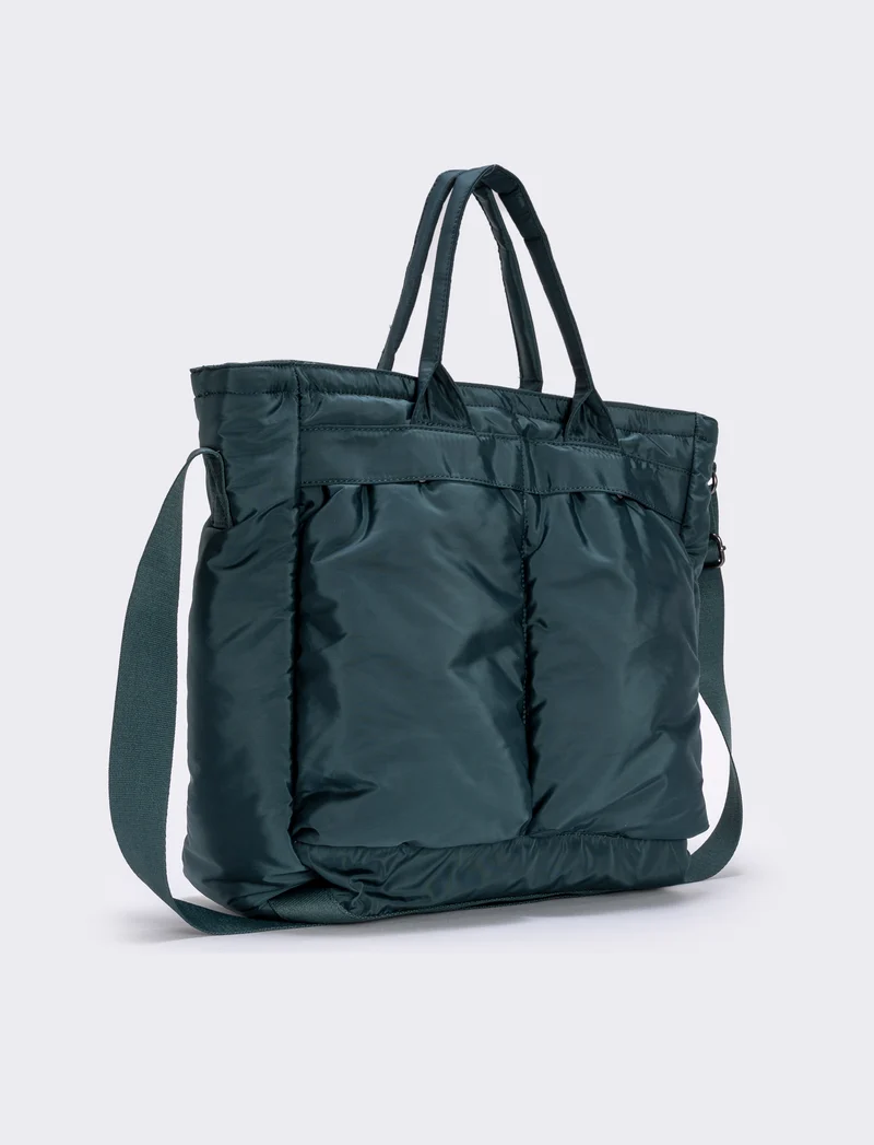 Borsa lavoro uomo nylon con tasche pratiche - Verde