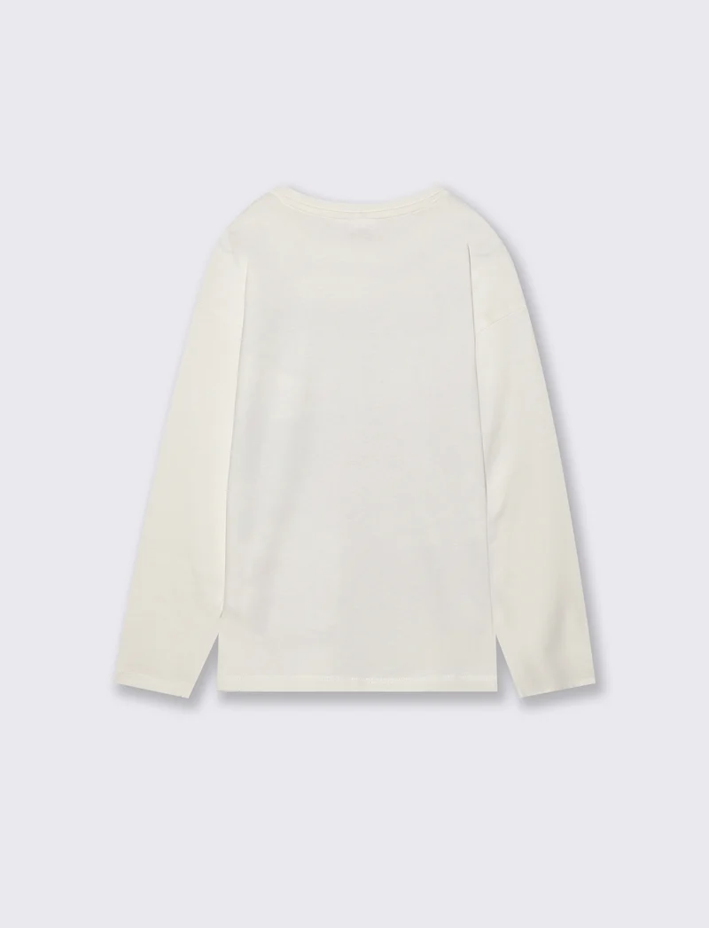 T-shirt Spider-Man maniche lunghe cotone - Bianco latte