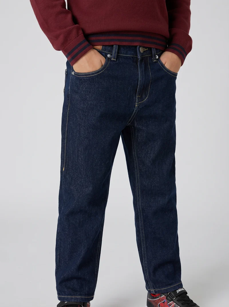 Jeans loose fit 5 tasche blu intenso - Denim