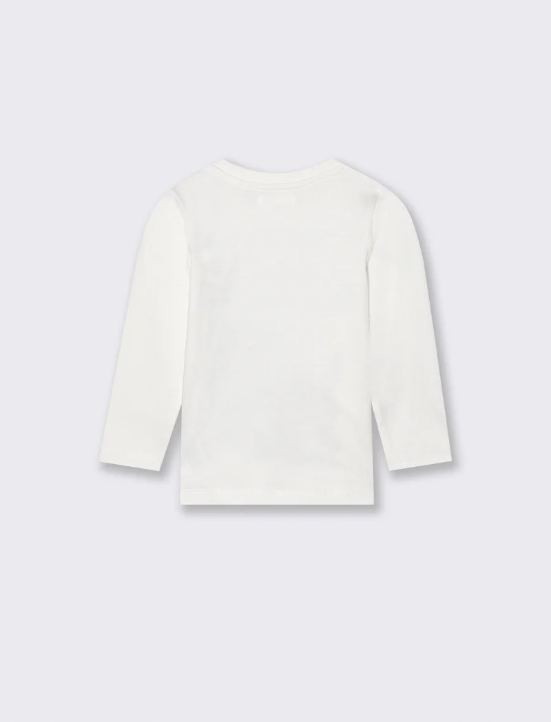 T-shirt in jersey con applicazioni sportive - Bianco latte