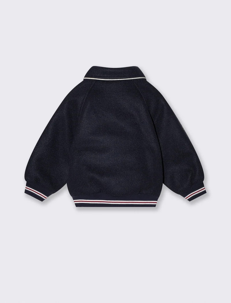 Giacca stile college da neonata - Blu