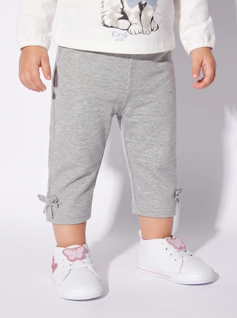 Pantaloni ampi eleganti con coulisse - Grigio mel.