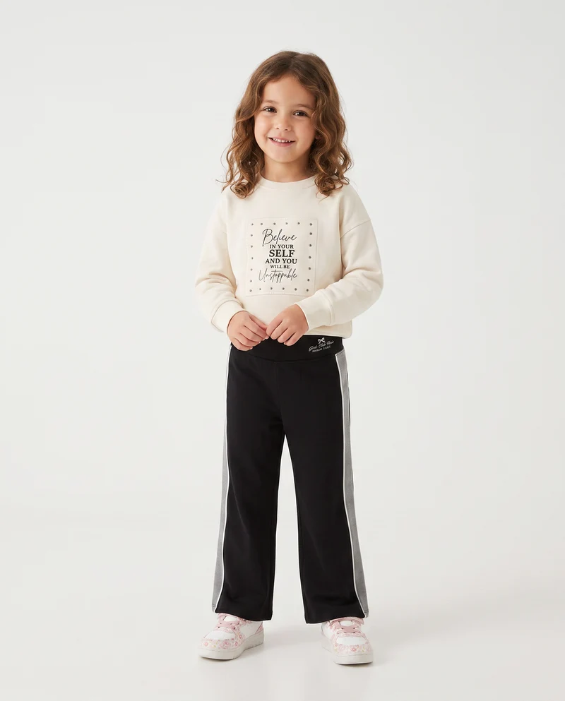 Leggings a zampa in tessuto tecnico - Nero