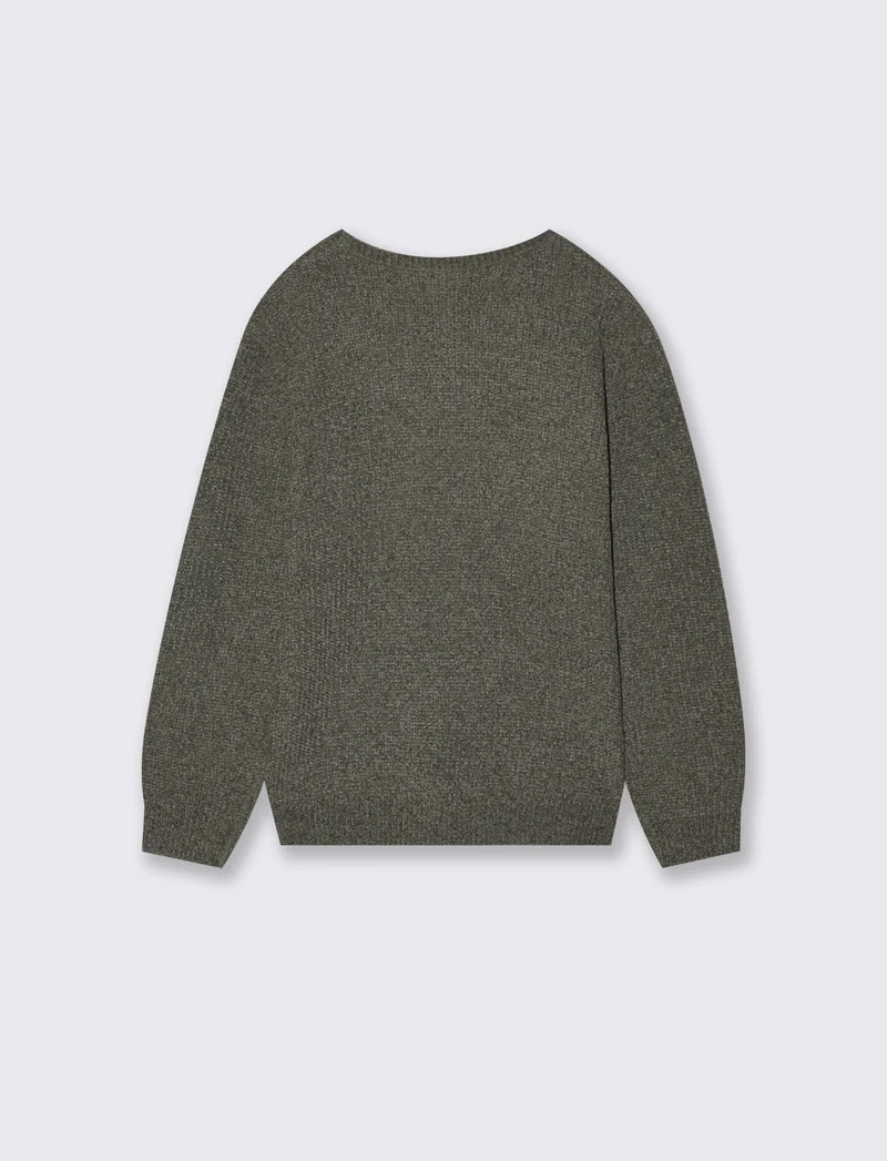Maglioncino in maglia comodo e versatile - Verde militare