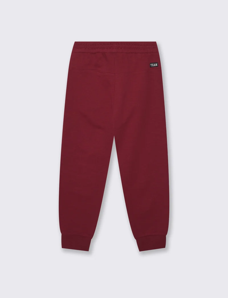 Jogger Comfort in Cotone Fiammato - Bordeaux
