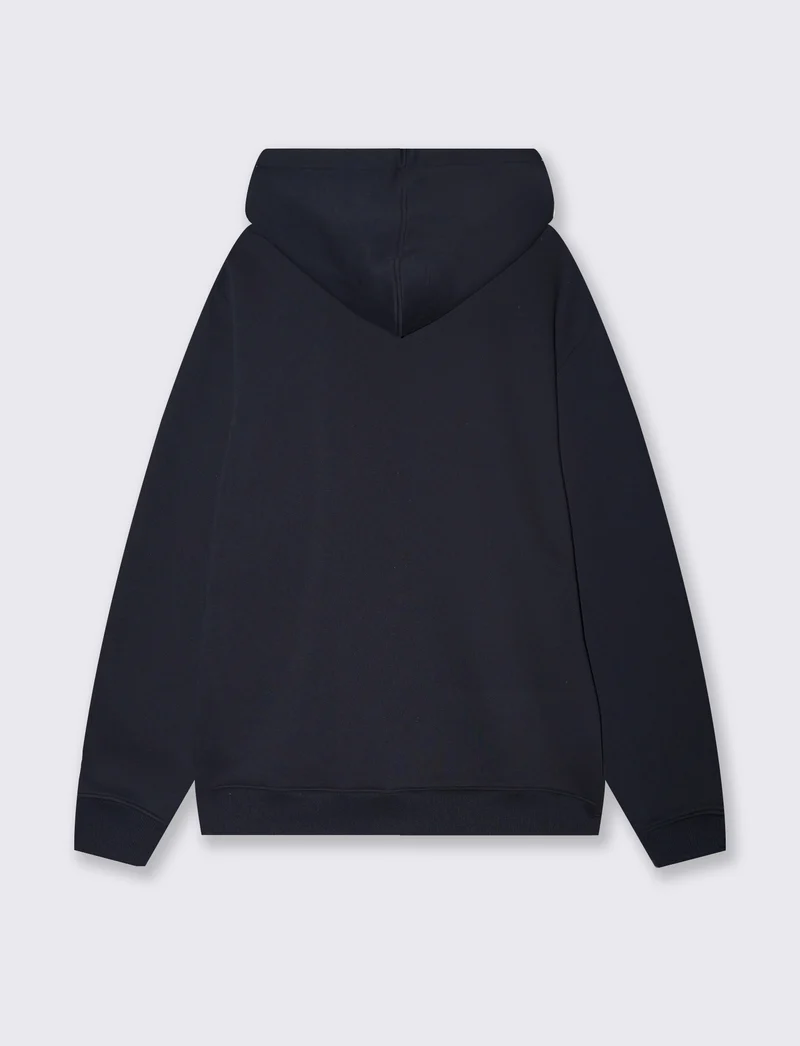 Felpa cappuccio con cerniera basic - Blu