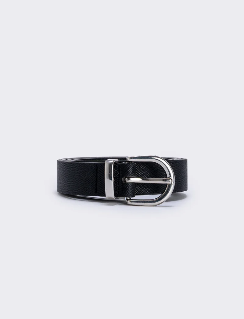 Cintura basic 2,5 cm - Nero