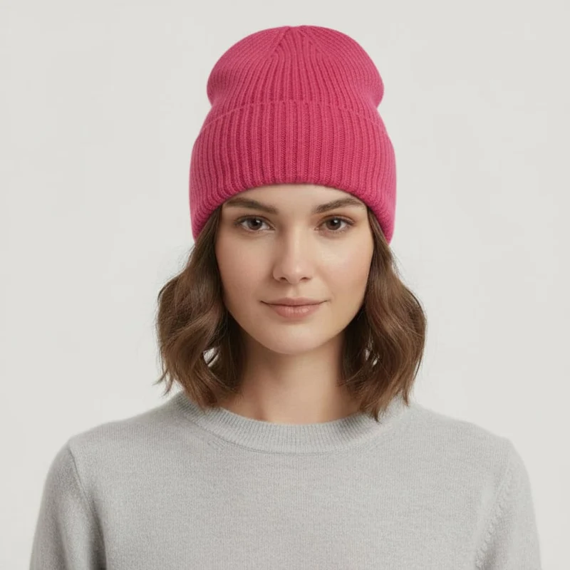 Cappello a costine delavè - Fuxia