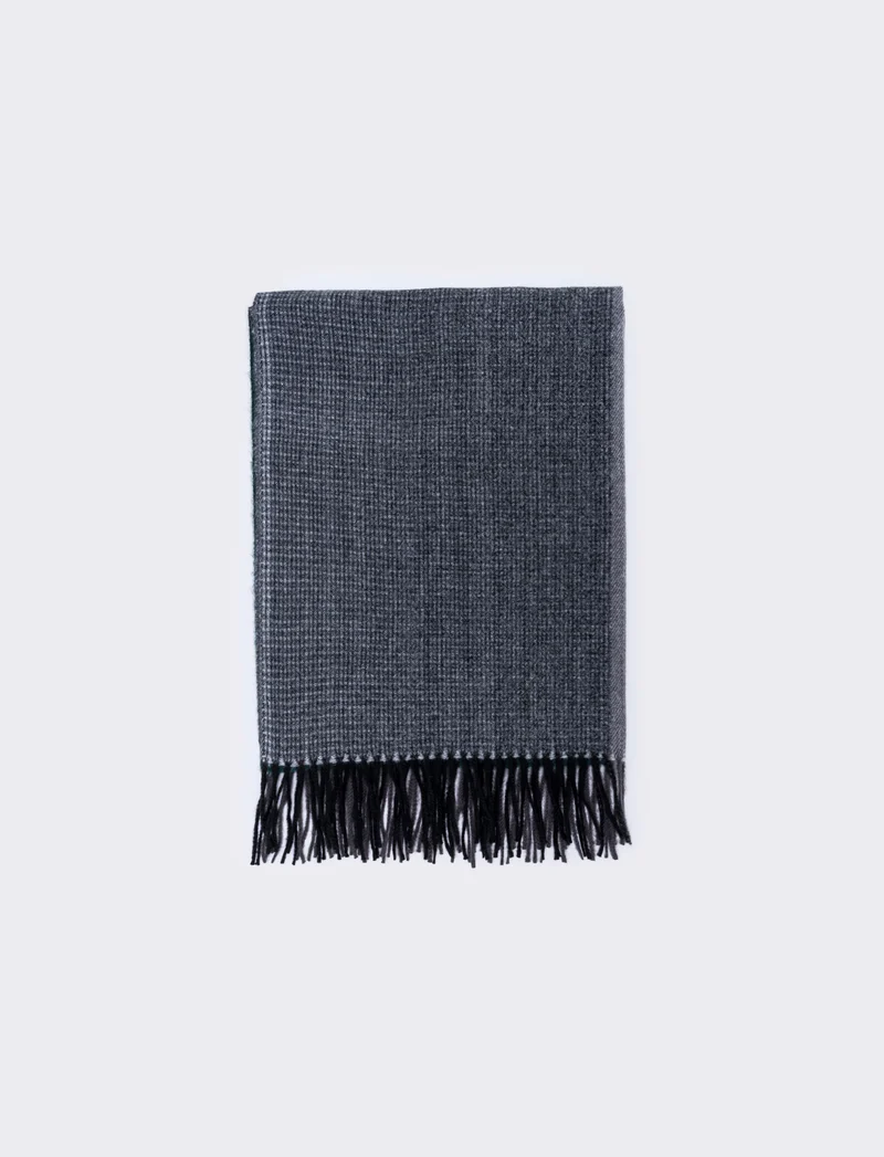 Foulard con frange uomo vari disegni - Verde