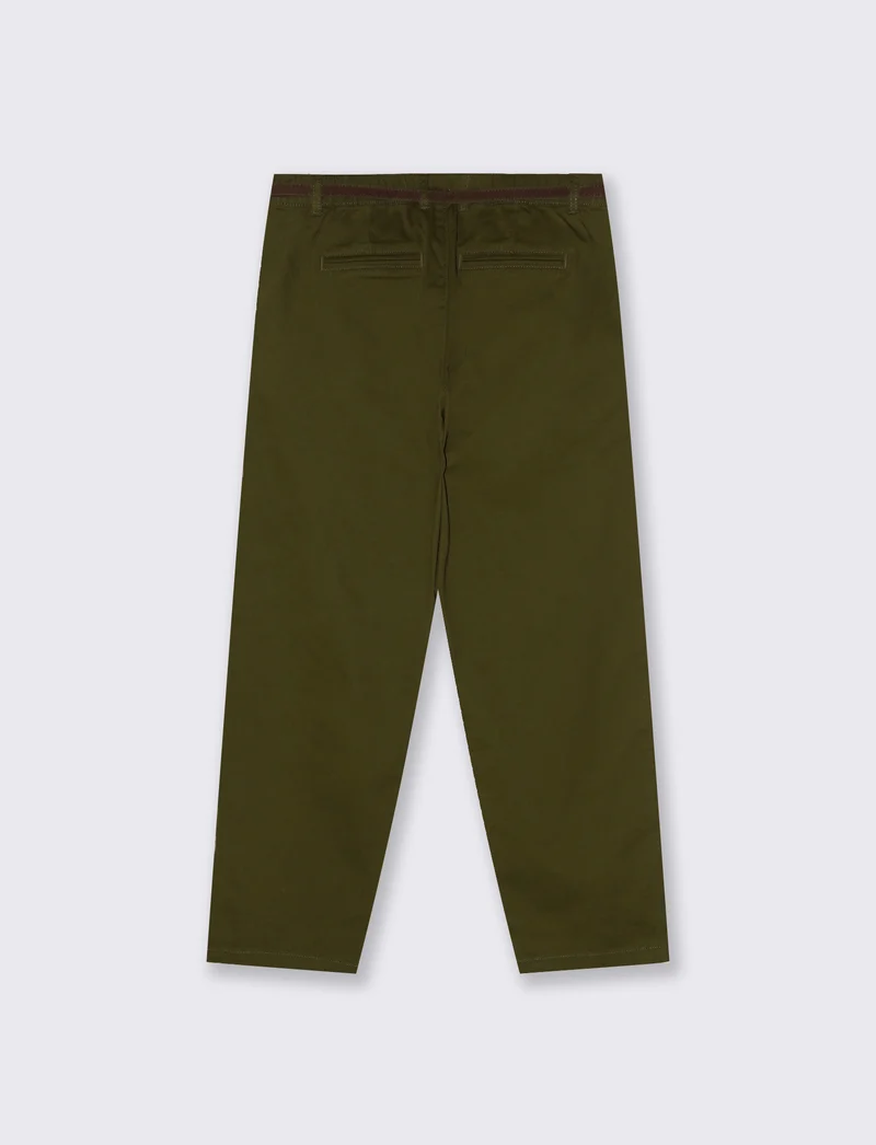 Pantalone chino con risvolto e cintura - Ve.milit.