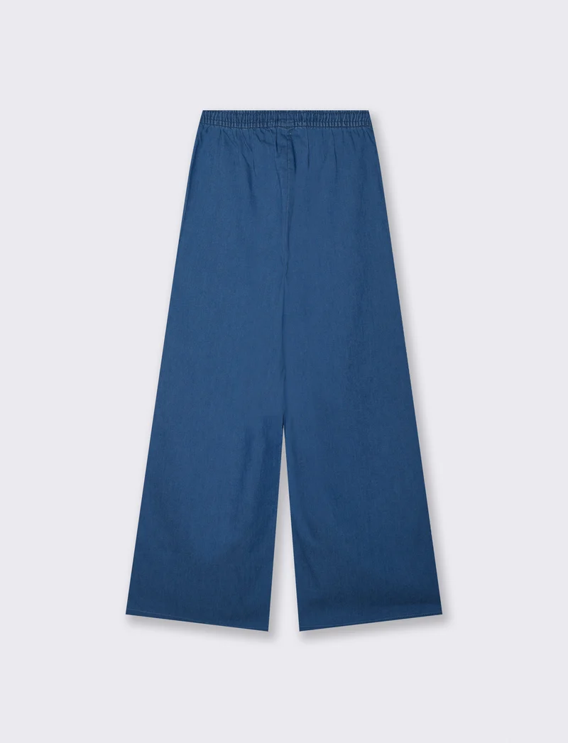 Pantaloni con elastico in vita - Denim