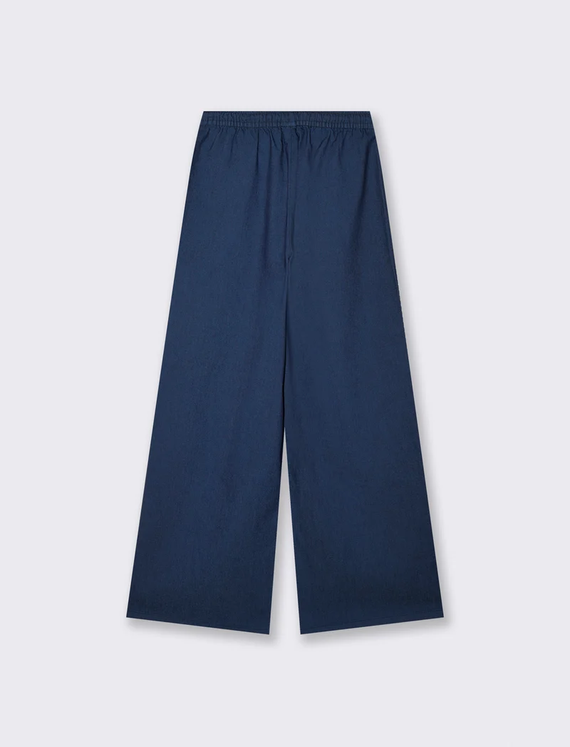 Pantaloni con elastico in vita - DENIM SCURO