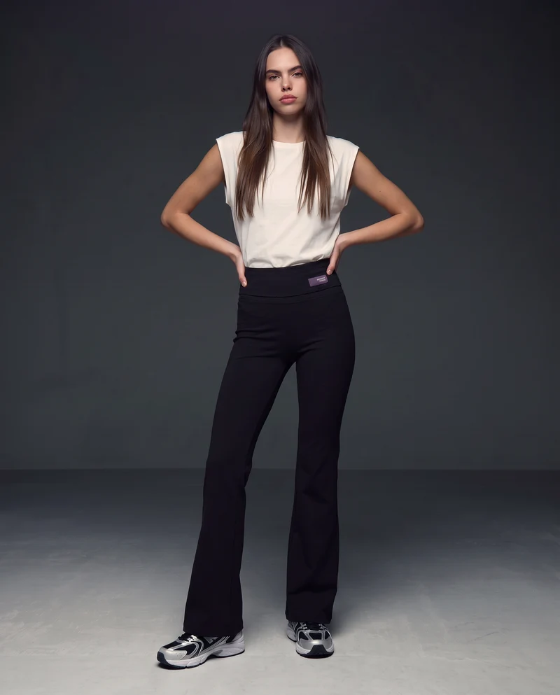 Leggings Basico Flare - Nero