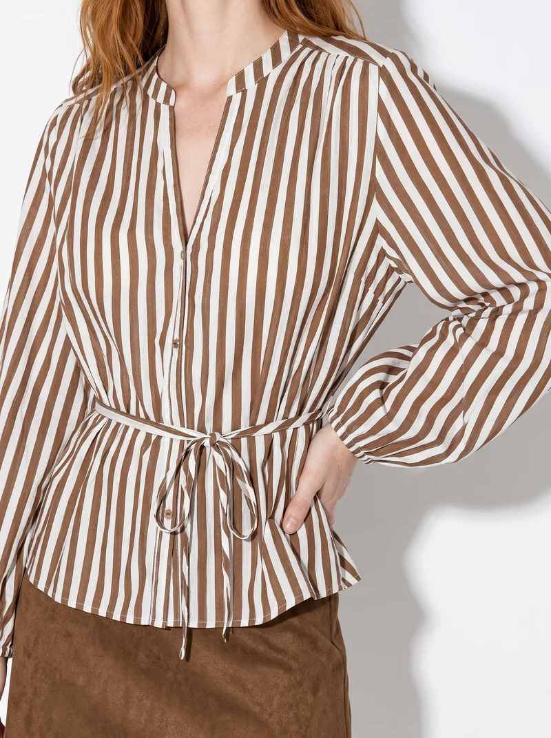Camicia Lunga con Collo Coreano - var 2