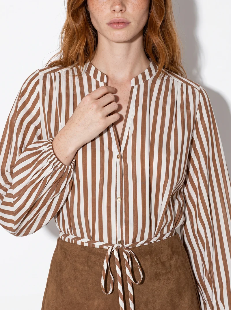 Camicia Lunga con Collo Coreano - var 2