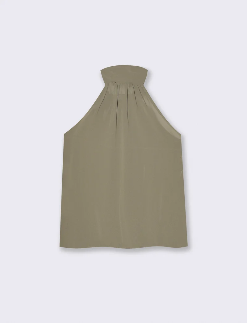 Top a giromanica con fiocco sul collo - Ve.milit.