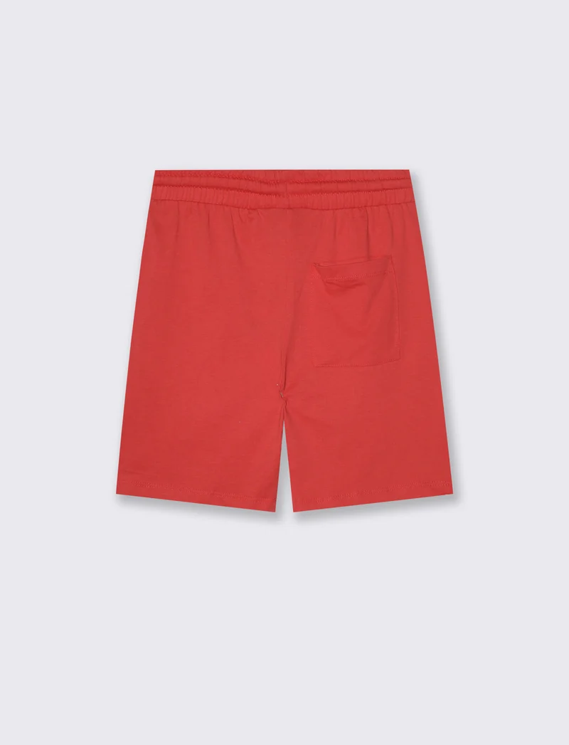 Bermuda NBA in cotone con coulisse - Rosso