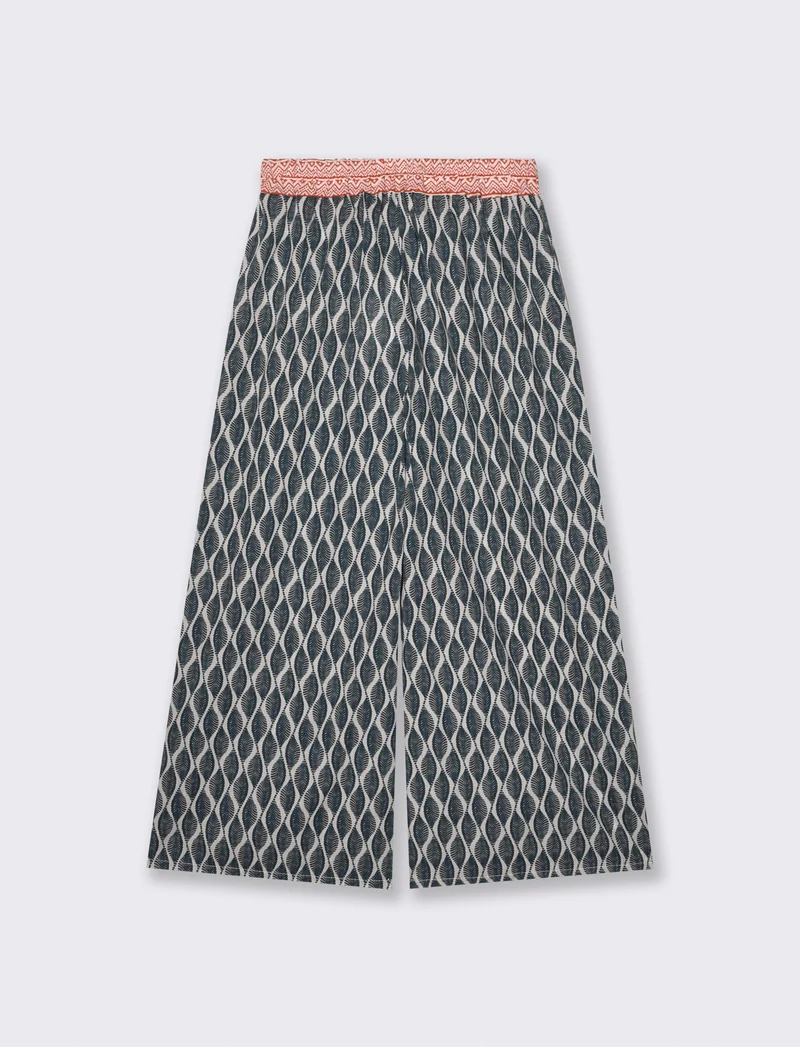 Pantaloni Pinocchietto con Stampa - Blu