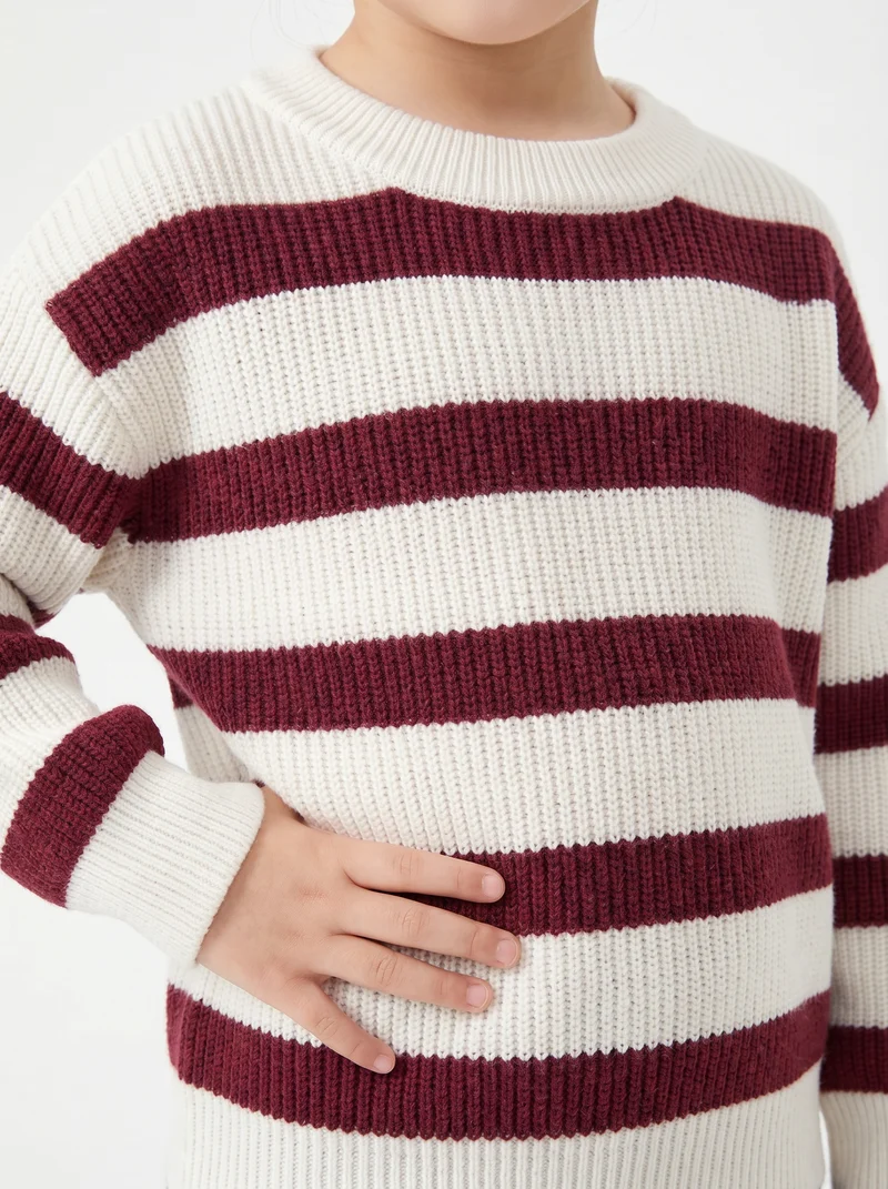 Maglione morbido in polyviscosa per bambina - Bordeaux