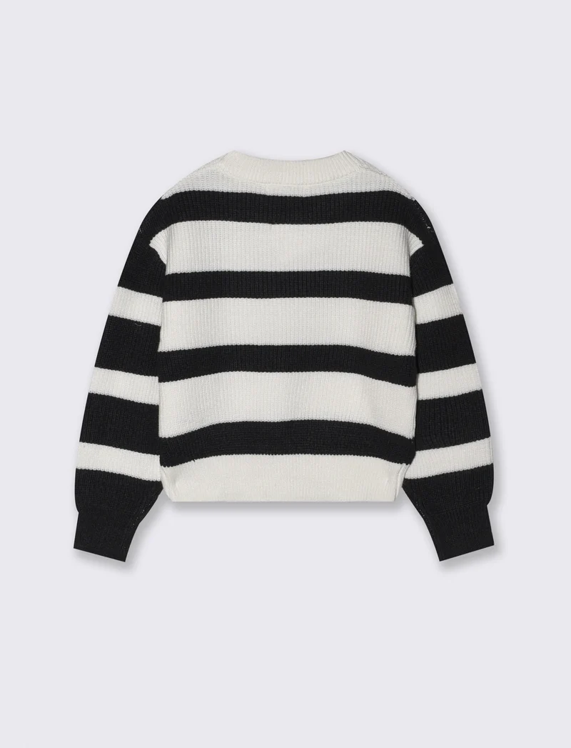 Maglione morbido in polyviscosa per bambina - Nero