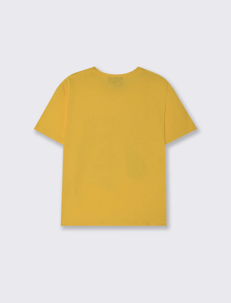 T-Shirt NBA in Cotone per Giovani Fan - Giallo