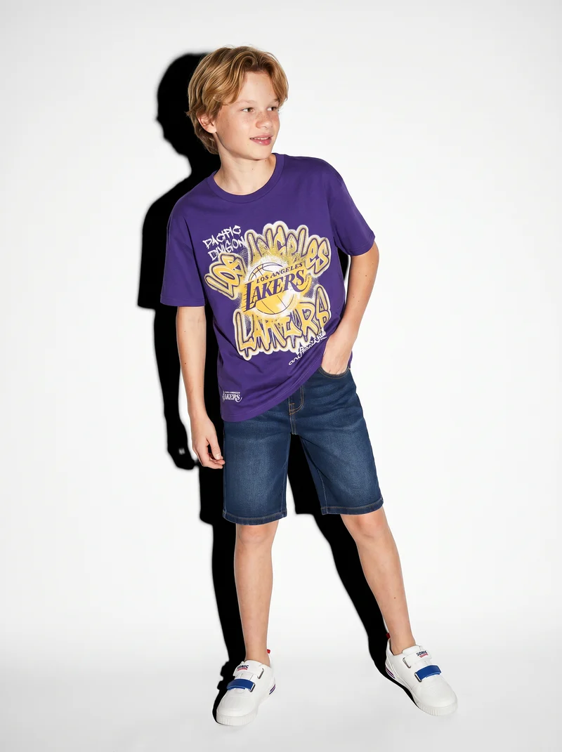 T-Shirt NBA in Cotone per Giovani Fan - Viola
