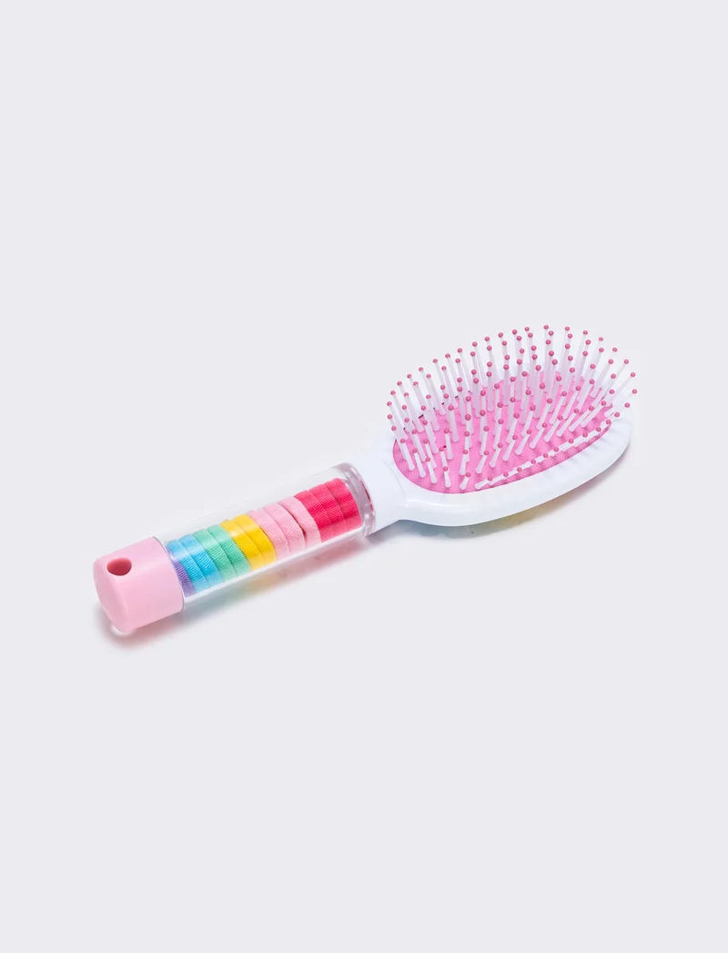 Spazzola con tubo e elastici integrati - Multicolore