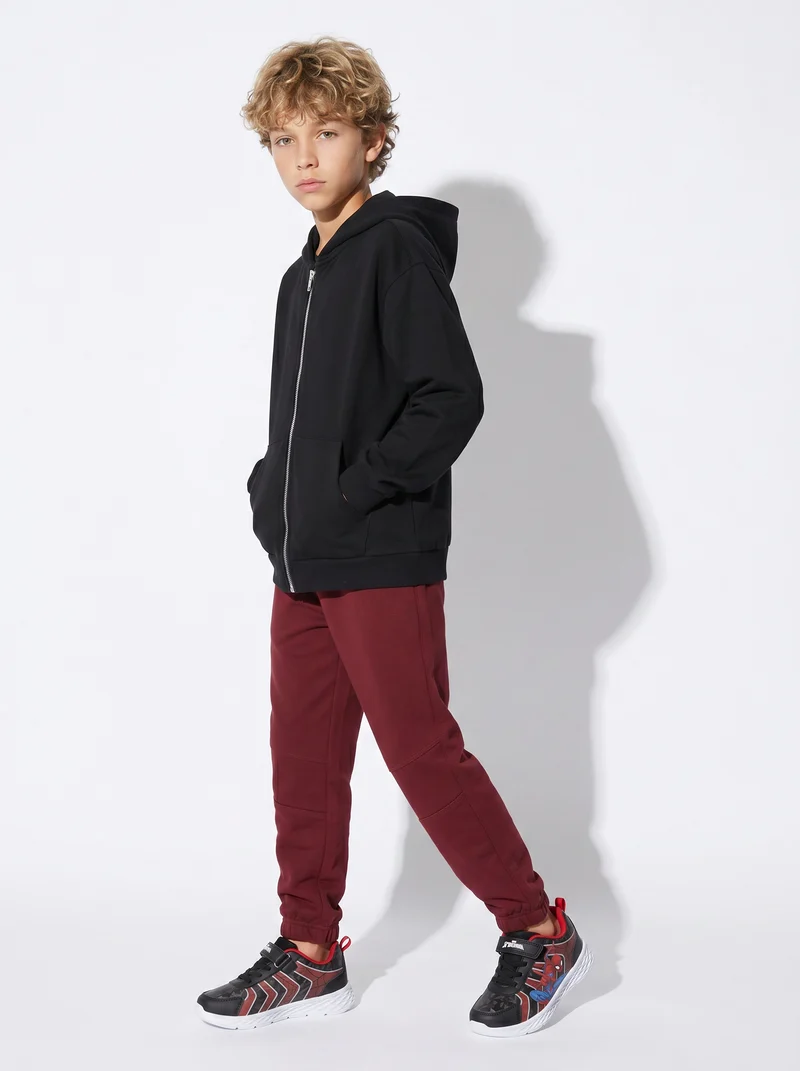 Pantaloni jogger in cotone comodi e pratici - Bordeaux