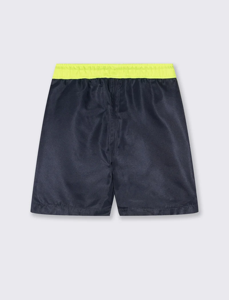 Costume boxer bicolore con bustino - Blu