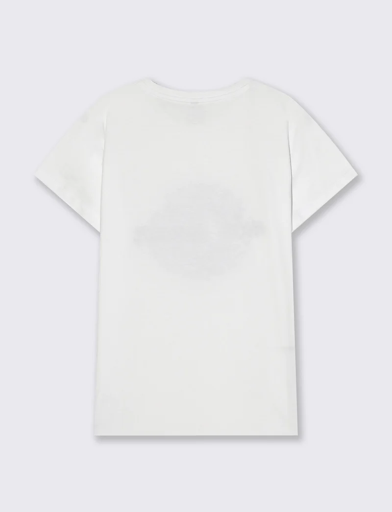 T-Shirt Donna Girocollo con Stampa Regular - var 1
