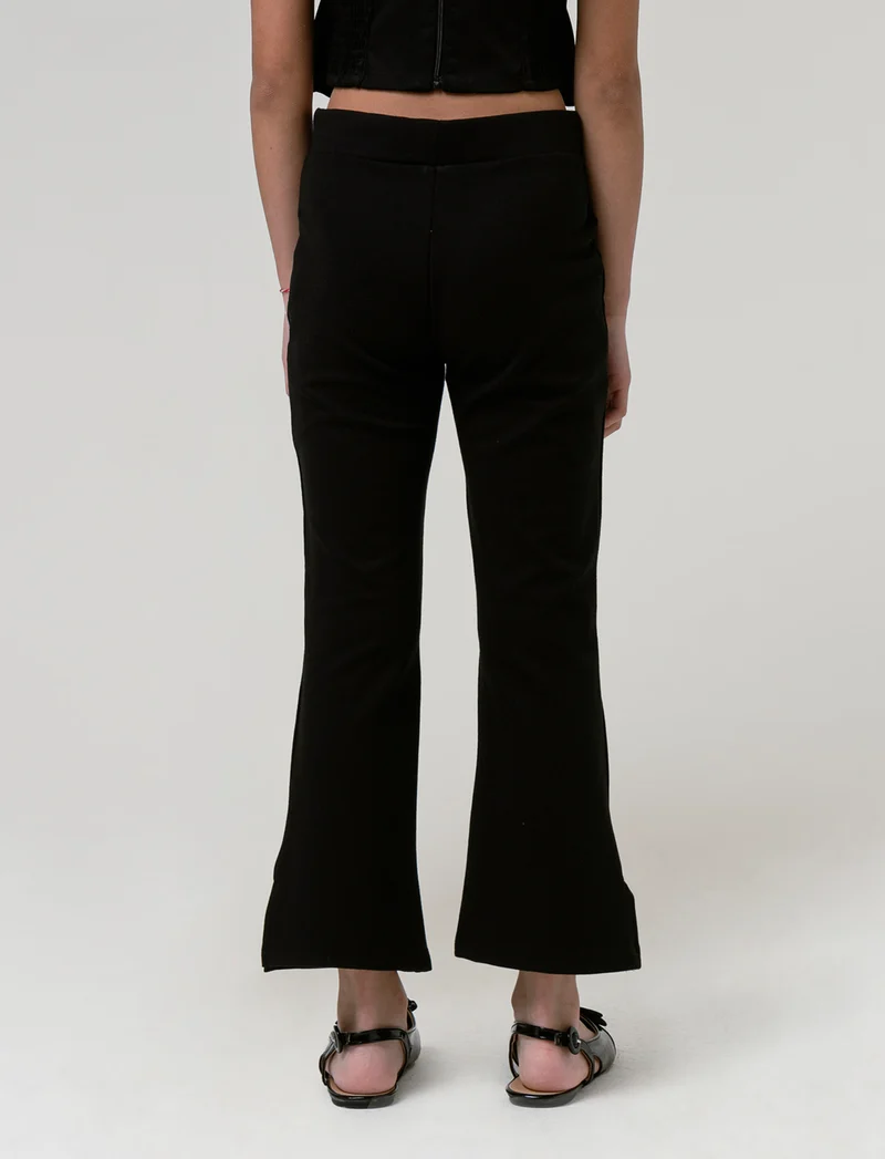 Leggings modello flare da bambina - Nero