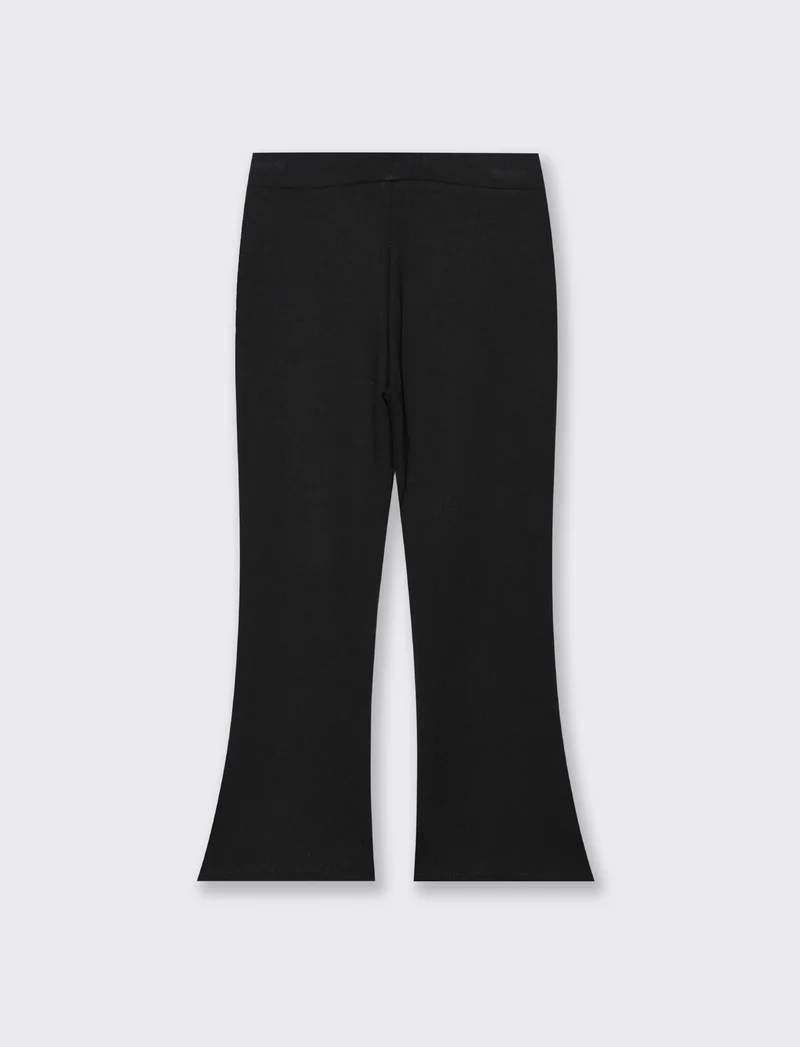 Leggings modello flare da bambina - Nero