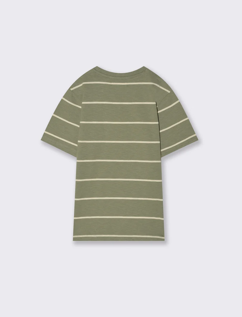T-shirt rigato verde da bambino - Verde
