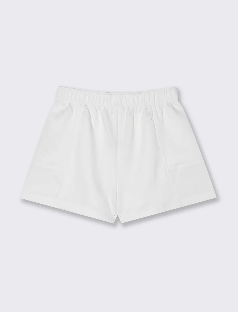 Short da bambina sportivo - Bianco