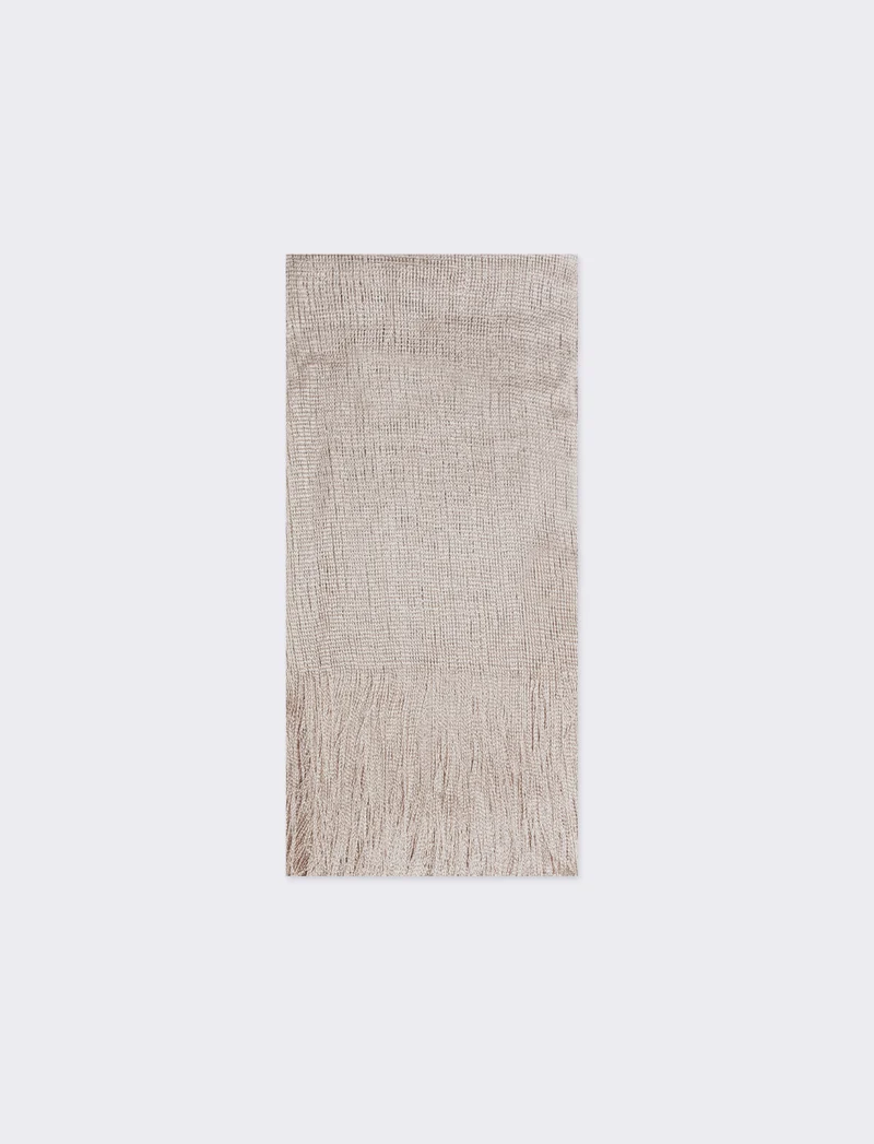 Foulard a rete con lurex 45 x 180 cm donna - Argento