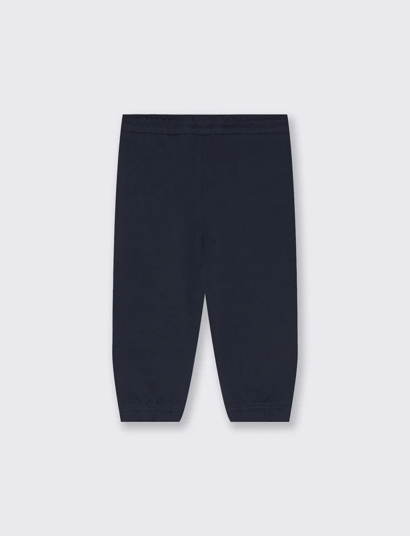 Jogger basico con coulisse e stampa - Blu