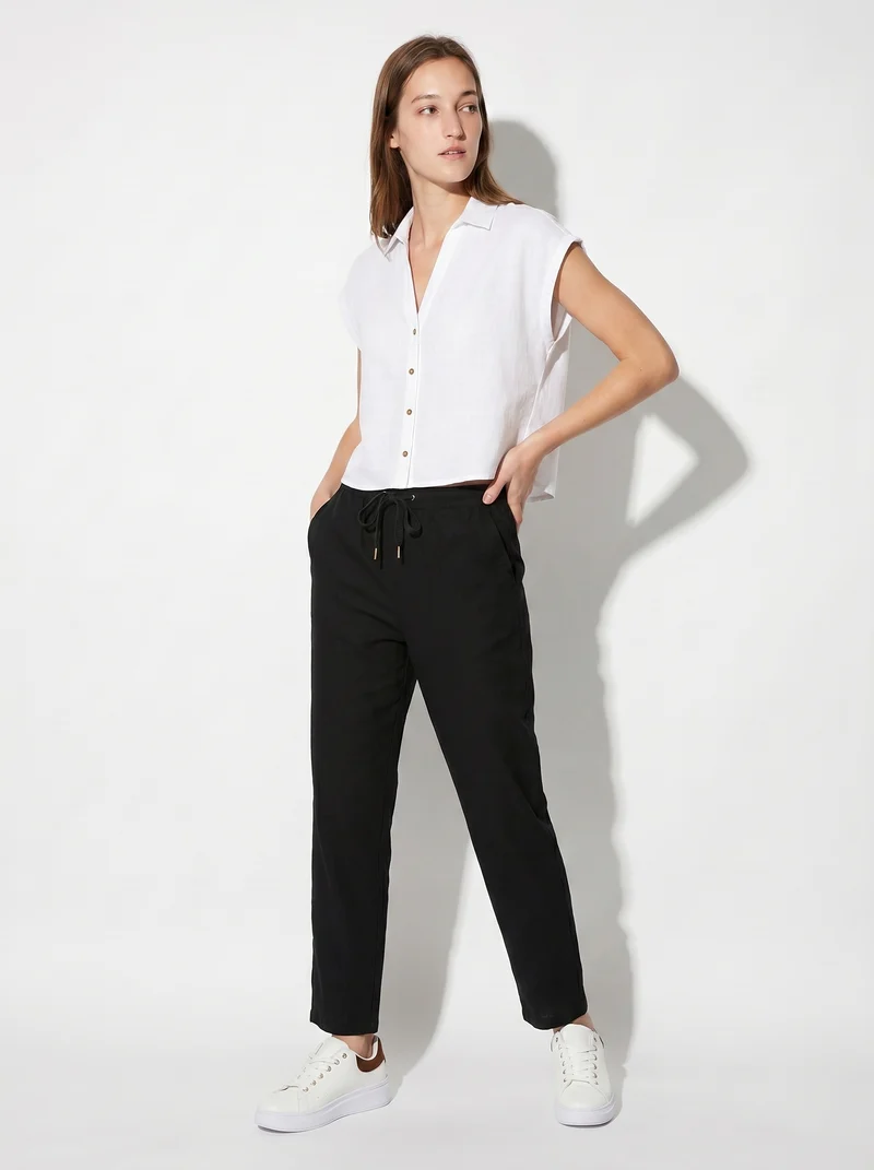 Camicia Manica Corta con Piega - Bianco
