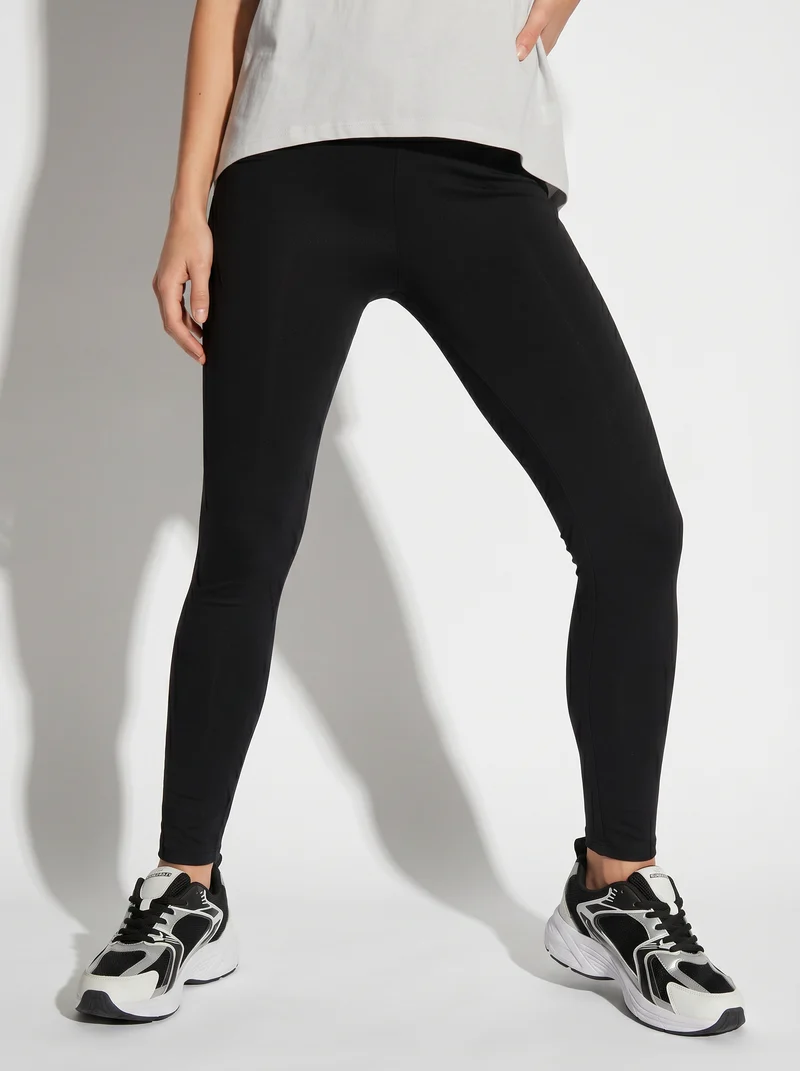 Leggings Senza Cuciture Lati - Nero