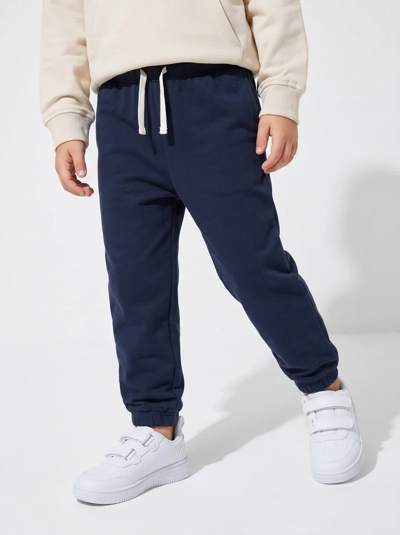 Joggers Comfort in Cotone Elasticizzato - Blu